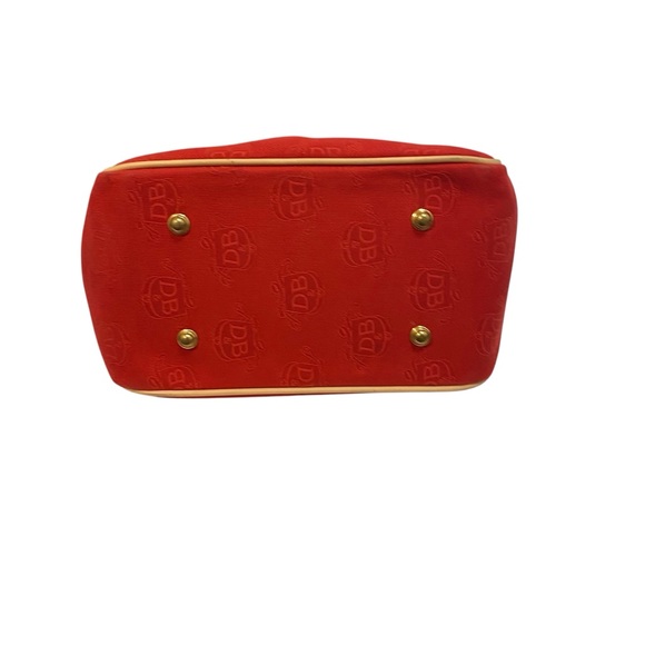 Dooney & Bourke Red/ Tan Canvas Handbag - Picture 5 of 8